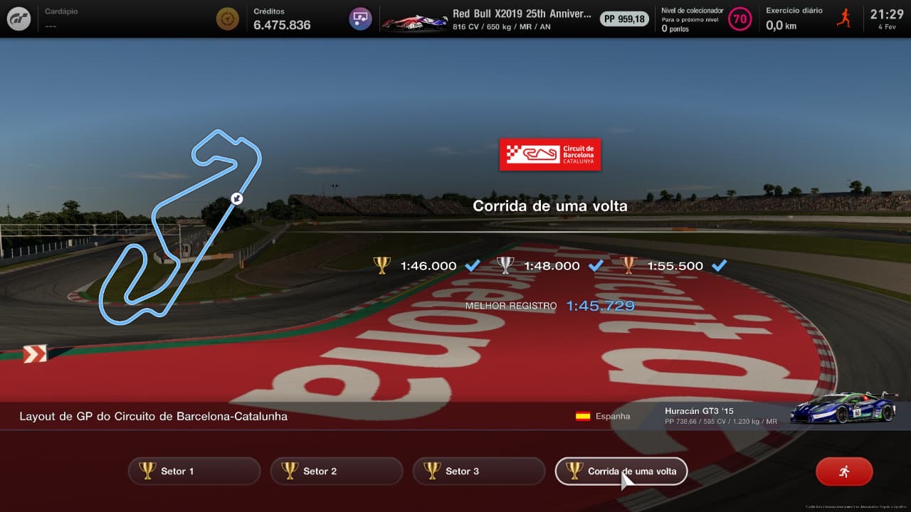 Layout de GP do Circuito de Barcelona-Catalunha