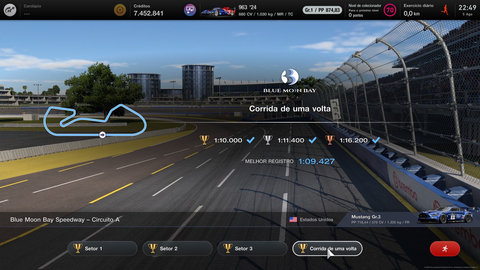 Corrida Blue Moon Bay Speedway – Circuito A